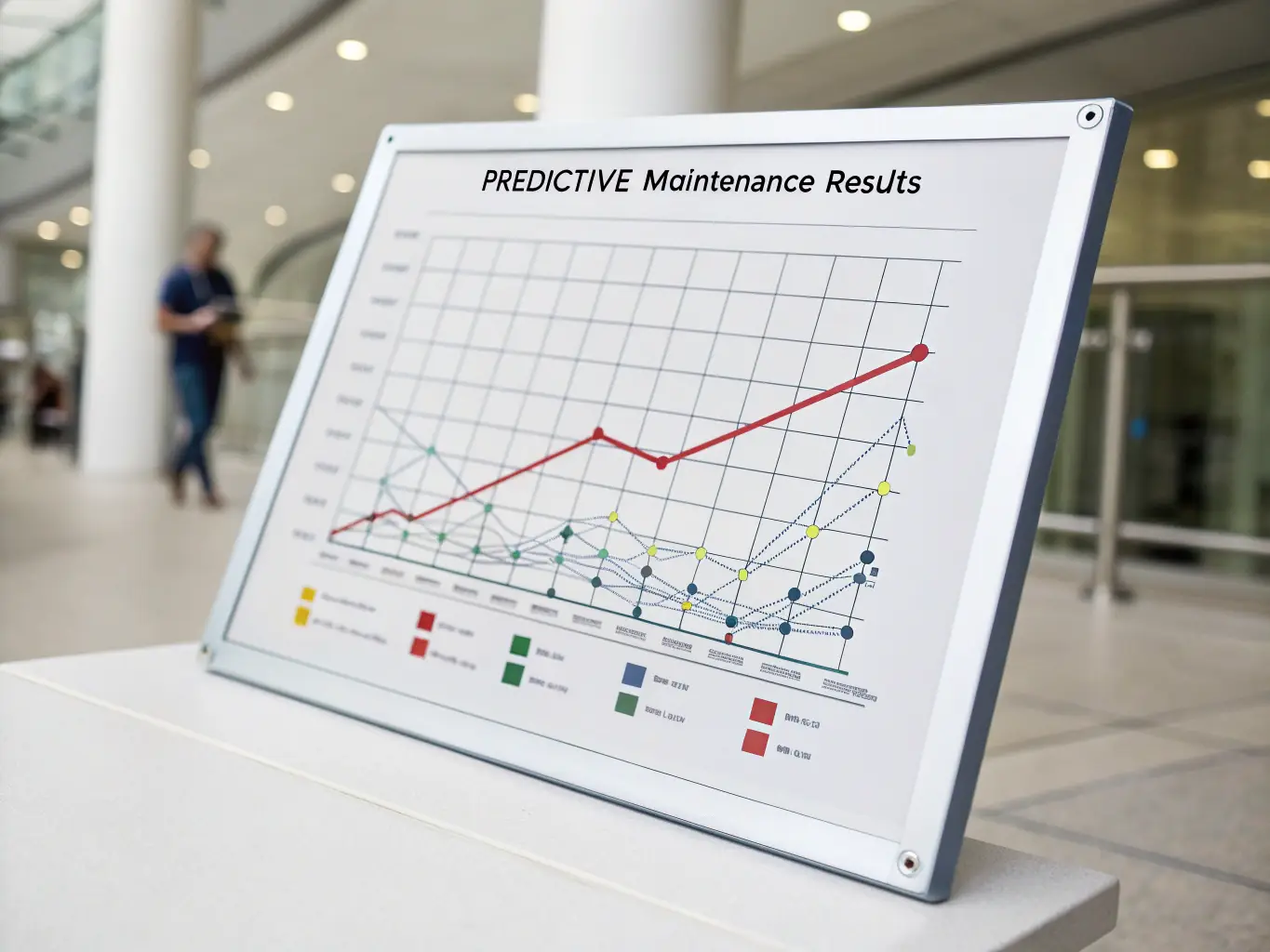 A cost analysis chart comparing traditional maintenance costs with the reduced expenses achieved through predictive maintenance using IdeIndus software.